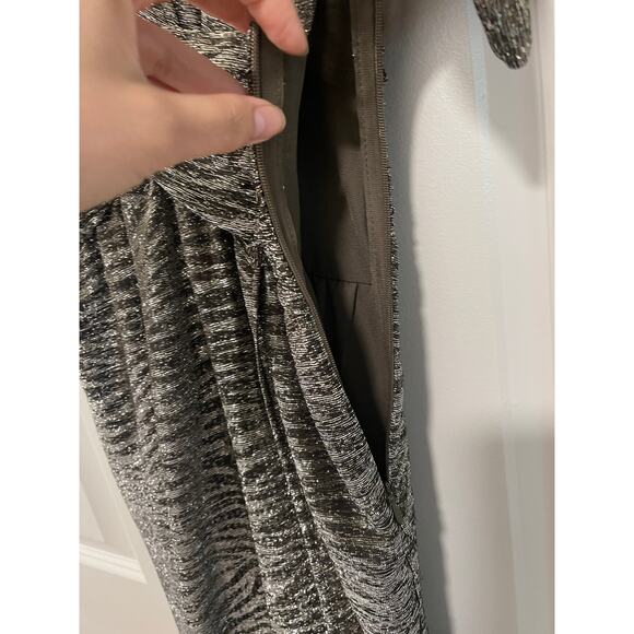 IRO 2 Volsun DISCO Metallic Midi Dress $425 Sheer Zebra Wrap Sparkly Glitter - Picture 8 of 16